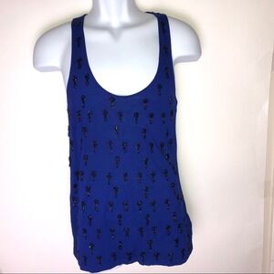 Twenty-one Blue &‎ Black Sequins Tank Top S/P